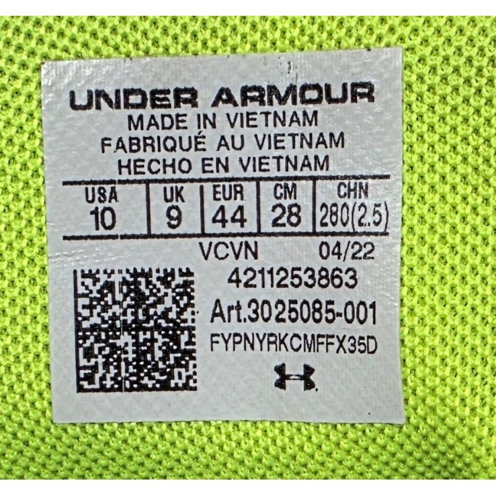 Under Armour Highlight Hammer MC Football Cleats Mens 10 Black Neon 3025085-001 - Picture 9 of 12